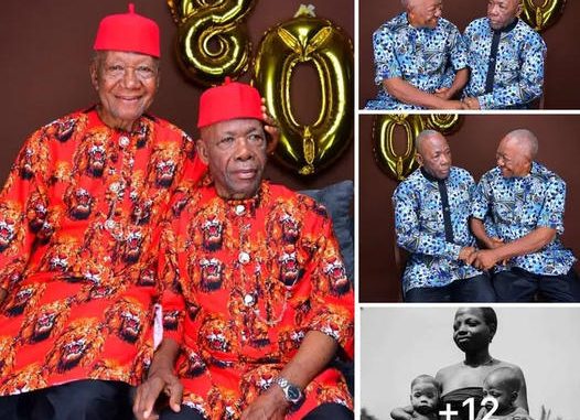 Nigerian Oldest Twins Celebrates Their 80th Birthday Today, this is beautiful (Photos)