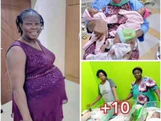 Tears of Joy as Nigerian Woman Gives Birth to Triplets After 17 Yrs of Marriage and 6 Miscarriages (photos)