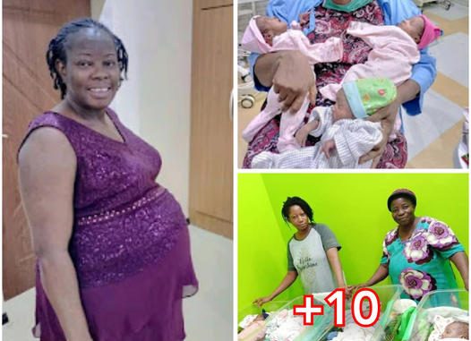 Tears of Joy as Nigerian Woman Gives Birth to Triplets After 17 Yrs of Marriage and 6 Miscarriages (photos)