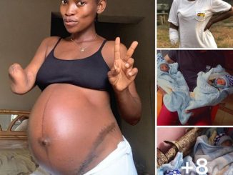 Woman With One Arm Praises God After Giving Birth To A Healthy Baby Boy (Photos)